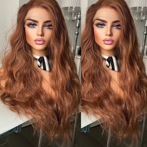 Brown Body Wavy Beautiful Lace Front Wig 22” NEW
